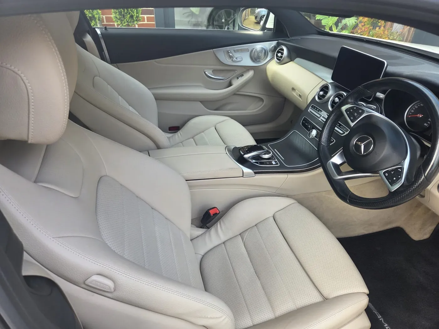 Mercedes front interior cleaned