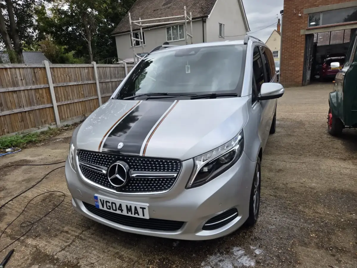 Mercedes van exterior cleaned